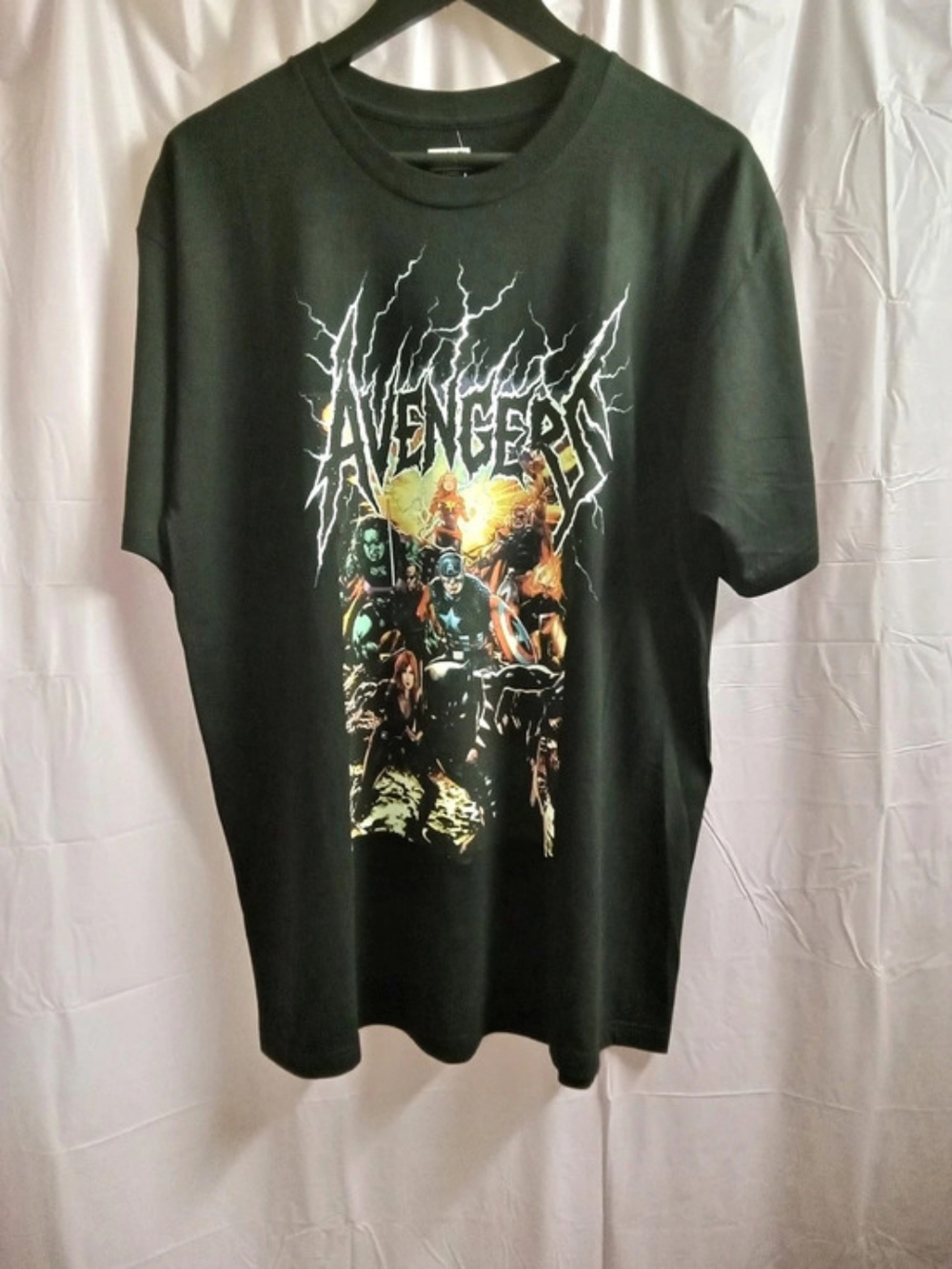 Marvel Avengers Lightning Font Graphic Tee Black & Multi Medium